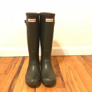 Hunter Festival Rain Boots Olive Green